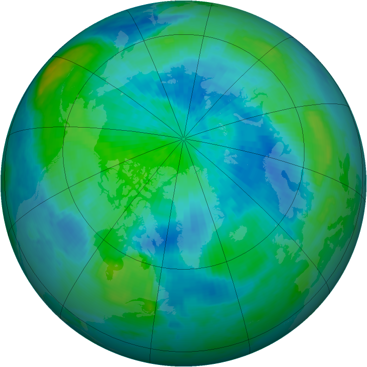 Arctic ozone map for 17 September 2000